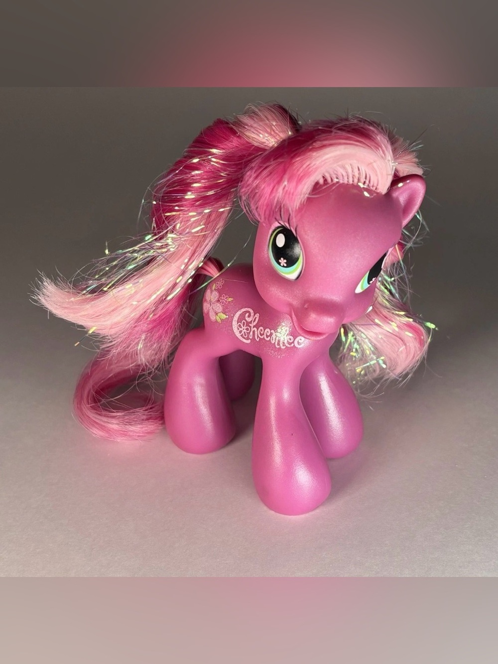 HTF 2008 MLP G3.5 Cheerilee "Twice As Fancy" 4" Brushable - Sparkle Edition